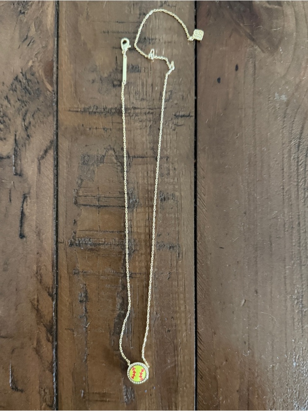 Gold Kendra Scott Softball Necklace